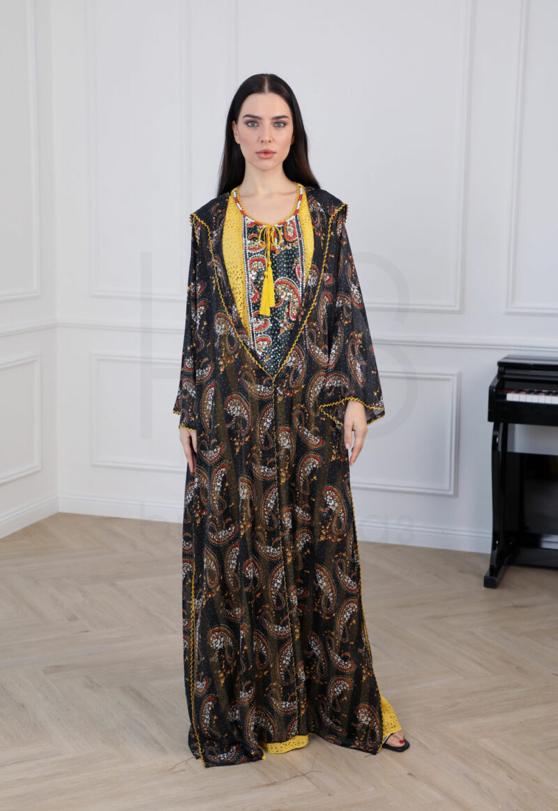 Traditional Two-Piece Kaftan Set – Elegant Embroidered Collection - Image 4