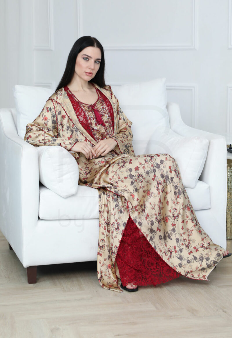 Traditional Two-Piece Kaftan Set – Elegant Embroidered Collection - Image 3